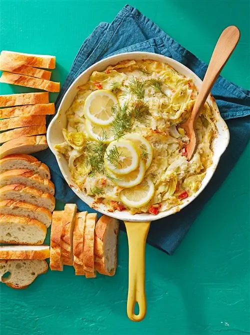 Дип из артишоков с лимоном и укропом