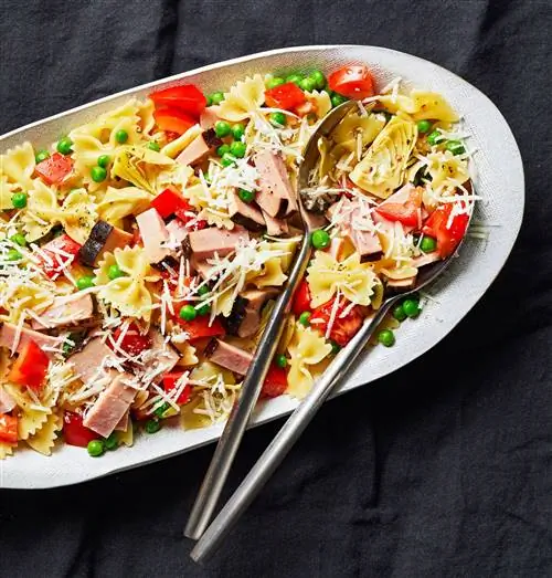 Быстрая паста с горохом и артишоками
