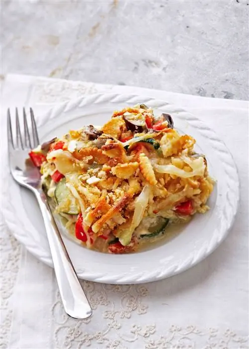 Запеканка из кабачков и баклажанов