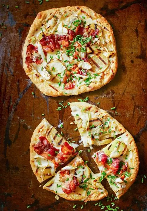 Пицца с картофелем-пореем на гриле