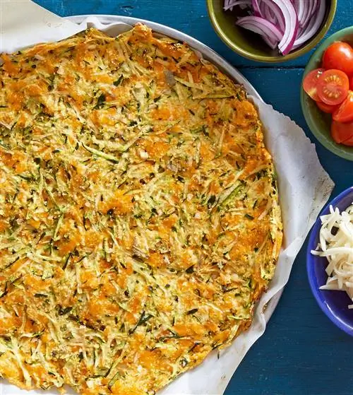 Безглютеновая корочка для пиццы с цуккини