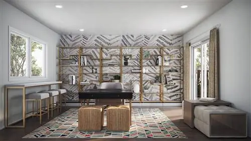 черно-белый домашний офис