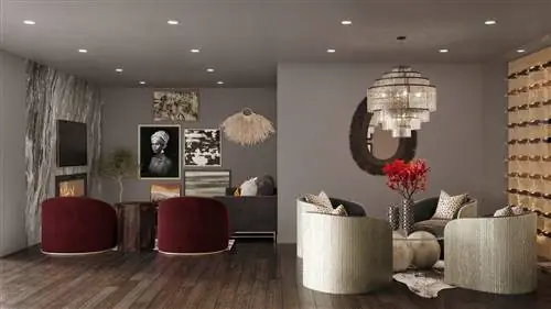 развлекательная зона с современными креслами