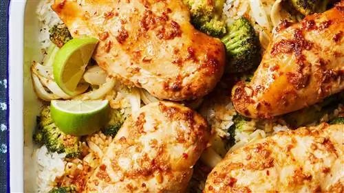Курица по-корейски с брокколи, приготовленная заранее