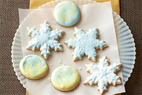 сахарное печенье снежинка