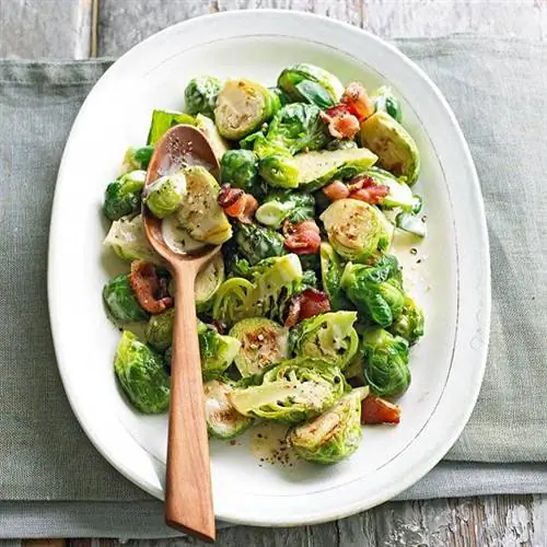 Сливочная брюссельская капуста