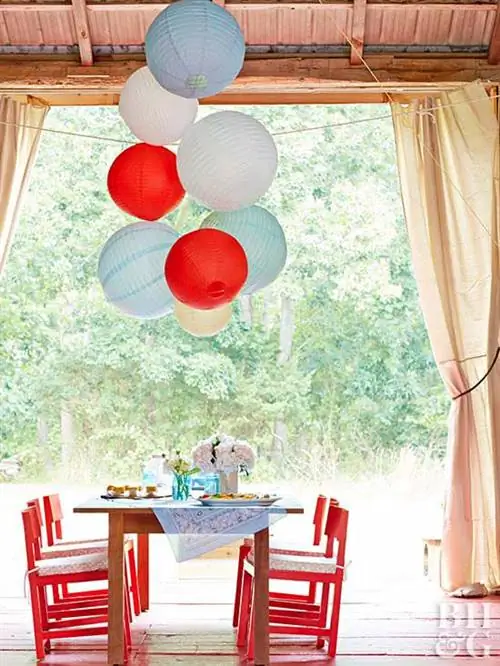 воздушные шары, вечеринка, загородная вечеринка, красная вечеринка