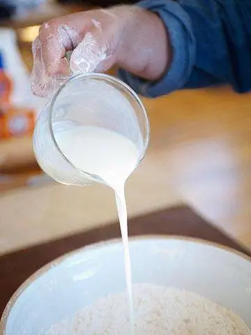 Заливка пахты
