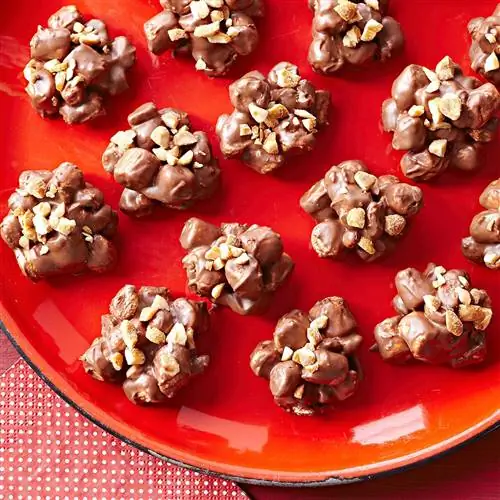 шоколадные зефирные гроздья с арахисовым маслом