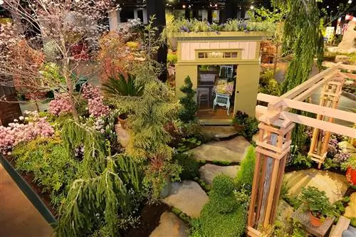 Экспозиция на выставке цветов и садов в Бостоне