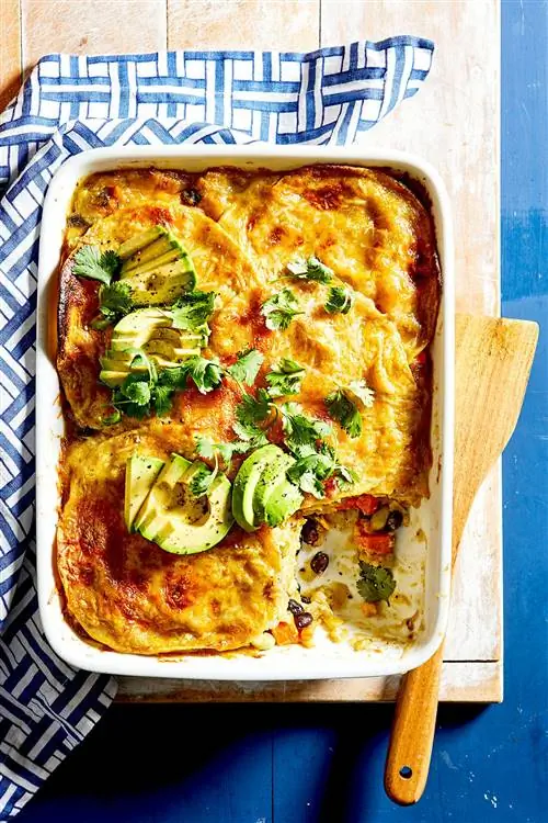 Вегетарианская запеканка из энчилады