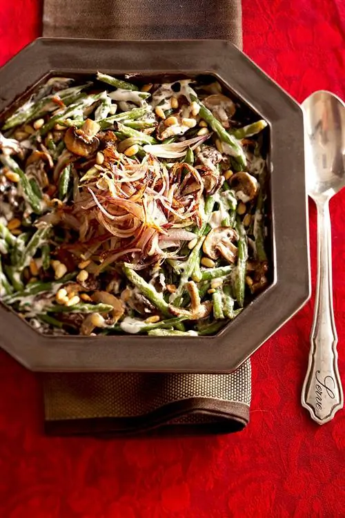 Домашняя запеканка из зеленой фасоли