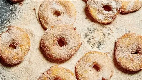 Жареные яблочные кольца чурро