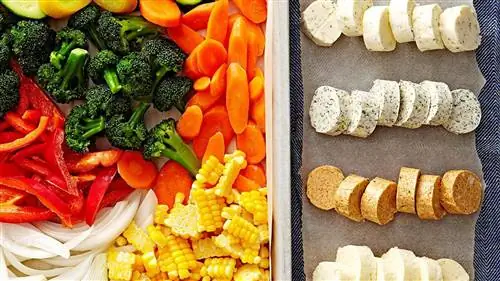 Овощная смесь с маслом и травами