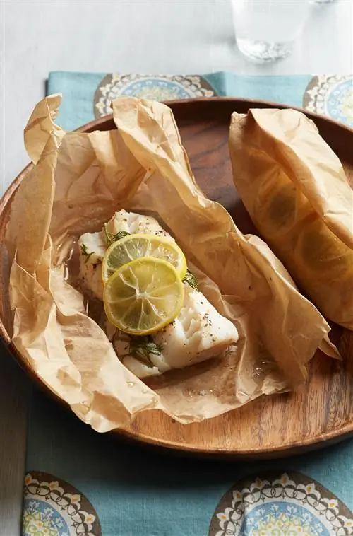 Пакетики с лимоном и укропом, приготовленные в скороварке