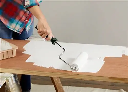 используйте валик для нанесения краски на поверхность