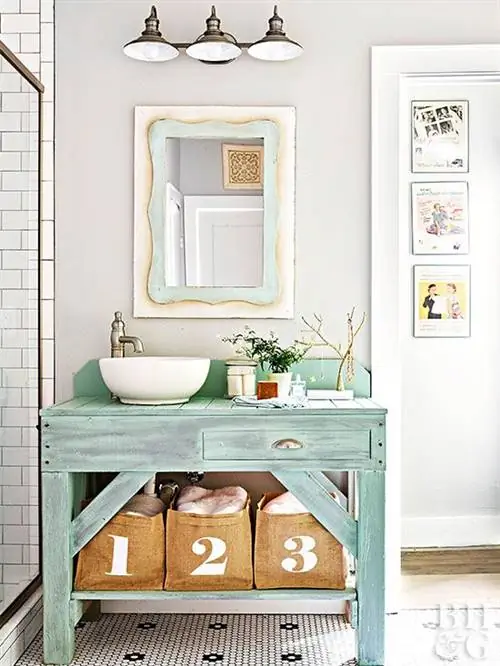 деревенская ванная комната