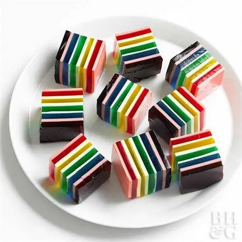 десерт из радужного желе