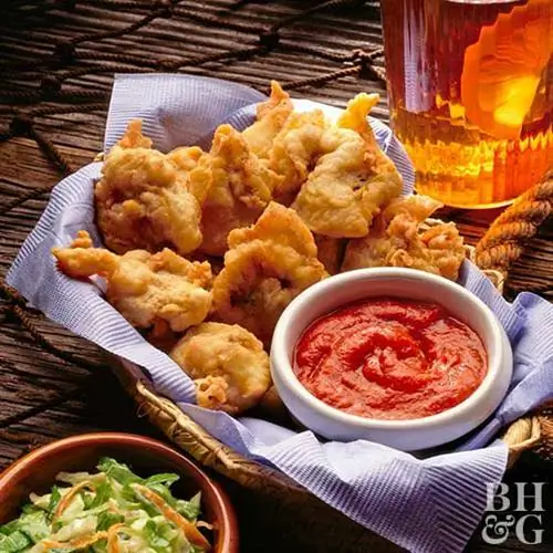 Жареные моллюски или гребешки