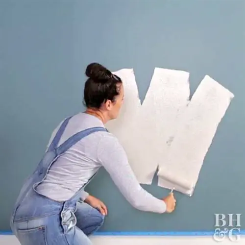 раскатывание краски зигзагообразным узором