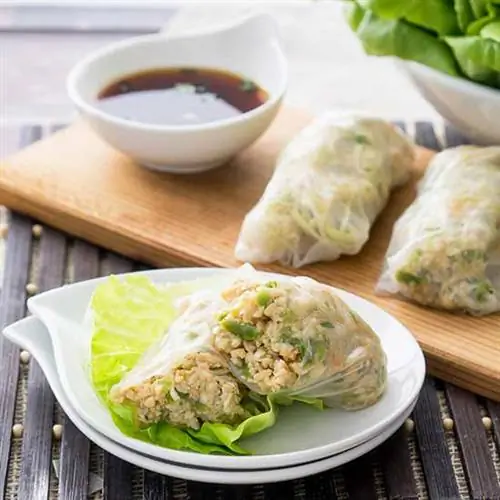 Летние роллы с курицей по-азиатски