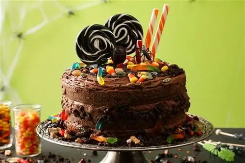 Boo-tiful Dirt and Worms Cake