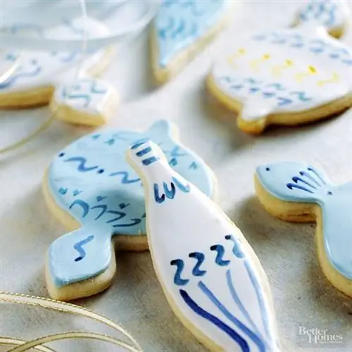 Расписное сметанное сахарное печенье