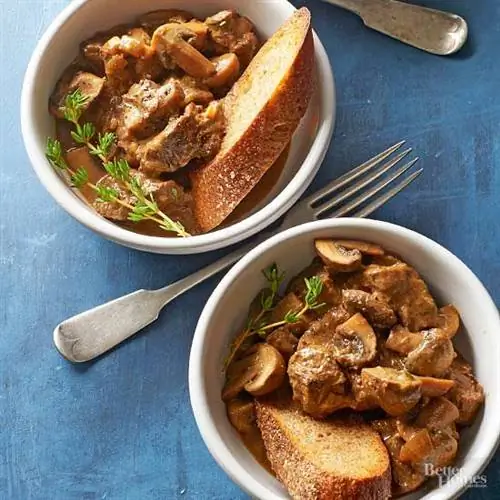 Дижонская говядина и грибы