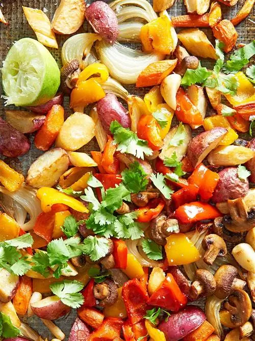 Жареные овощи с чили и лаймом