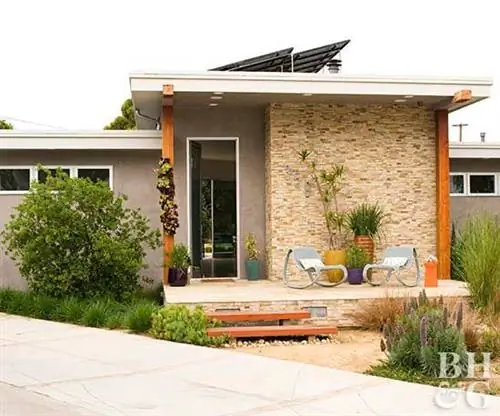 Озеленение пустыни экстерьера середины века