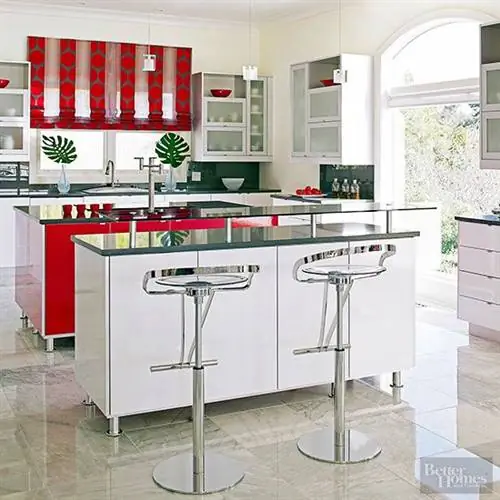 бело-красная кухня