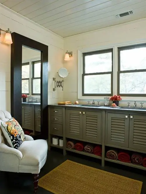 Зеленый туалетный столик, большое зеркало