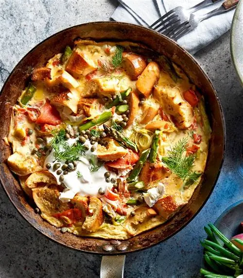 Bagel & Lox Skillet Strata