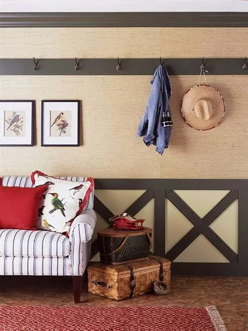 коричневый комбинезон с молдингом крест-накрест