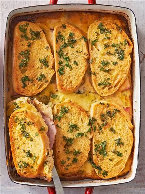 Бранч-кастрюля с ветчиной и сыром