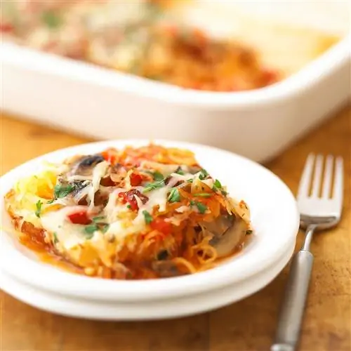 Запеченная тыква-спагетти без глютена