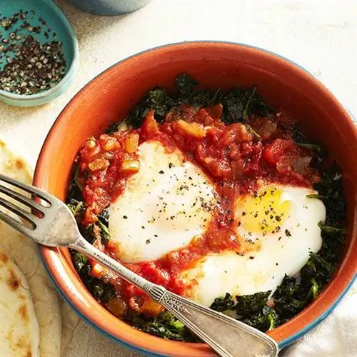 Huevos Rancheros со шпинатом