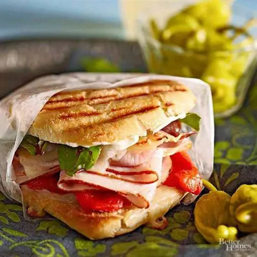 Копченая курица и прошутто Панини