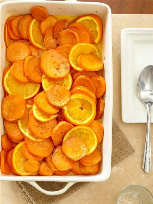 Засахаренный апельсиновый сладкий картофель