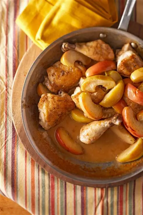 Курица с яблочным сидром