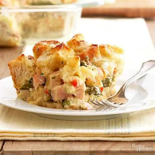 Копченая курица и спаржа Страта