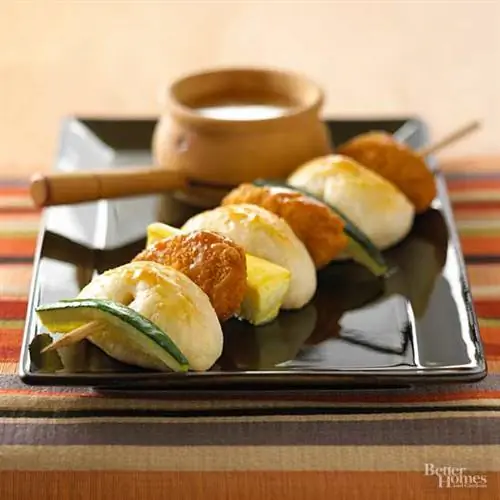 Кебаб с курицей и печеньем