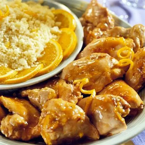 Курица с апельсиновым кускусом