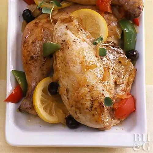 Курица с орегано и овощами