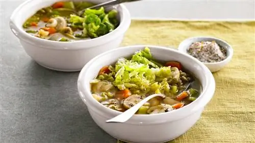 Овощно-чечевичный суп с кусочками