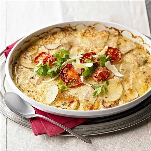 Картофель с тимьяном в гратене