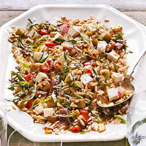 Орзо с запеченными овощами