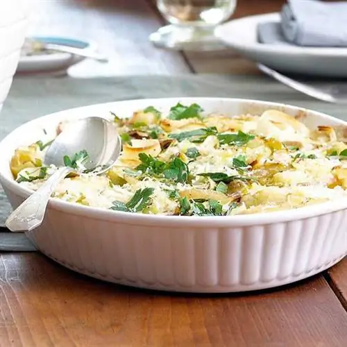 Картофельный гратен с козьим сыром