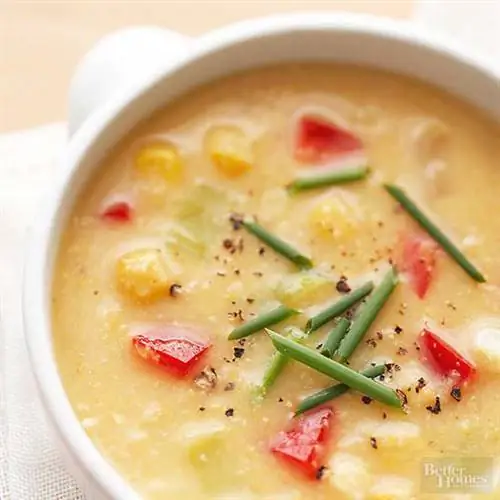 Кукурузный суп с перцем Кукурузный суп с перцем