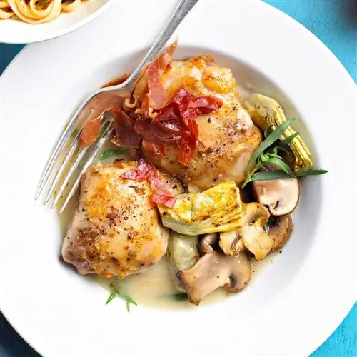 Куриные бедра с артишоками